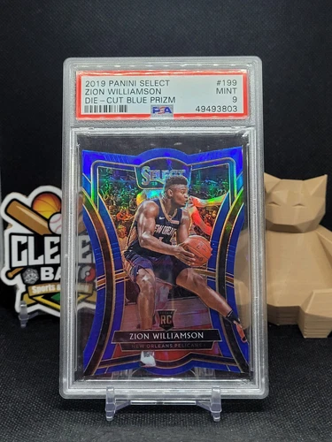 2019-20 Select Prizms Blue Die Cut #199 Zion Williamson Rookie /249 PSA 9 (CBMH)