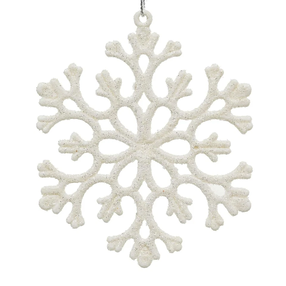 eCraftIndia Winter Season Clear Christmas Snowflakes | Christmas Tree Decoration - Image 4 of 4