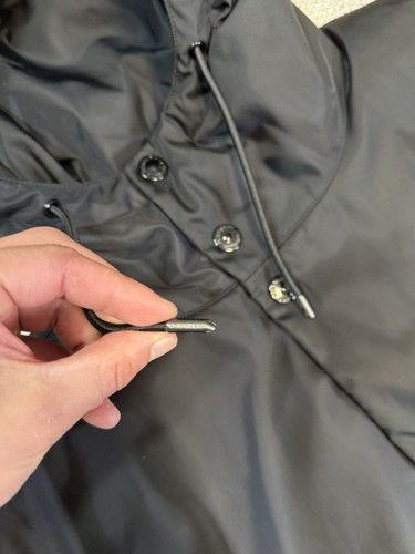 Burberry England Parka Coat Jacket Mens Size XXXL Black Nylon Logo Hooded Long - Picture 6 of 20