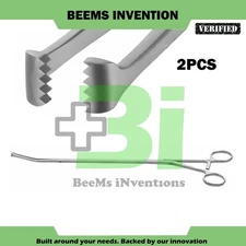 2 pc Thoracoscopy Surgical Instruments Set | Thoracotomy Tissue Forceps