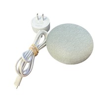 Google Home Mini Smart Speaker Chalk with Power Adapter - H0A - Tested Working