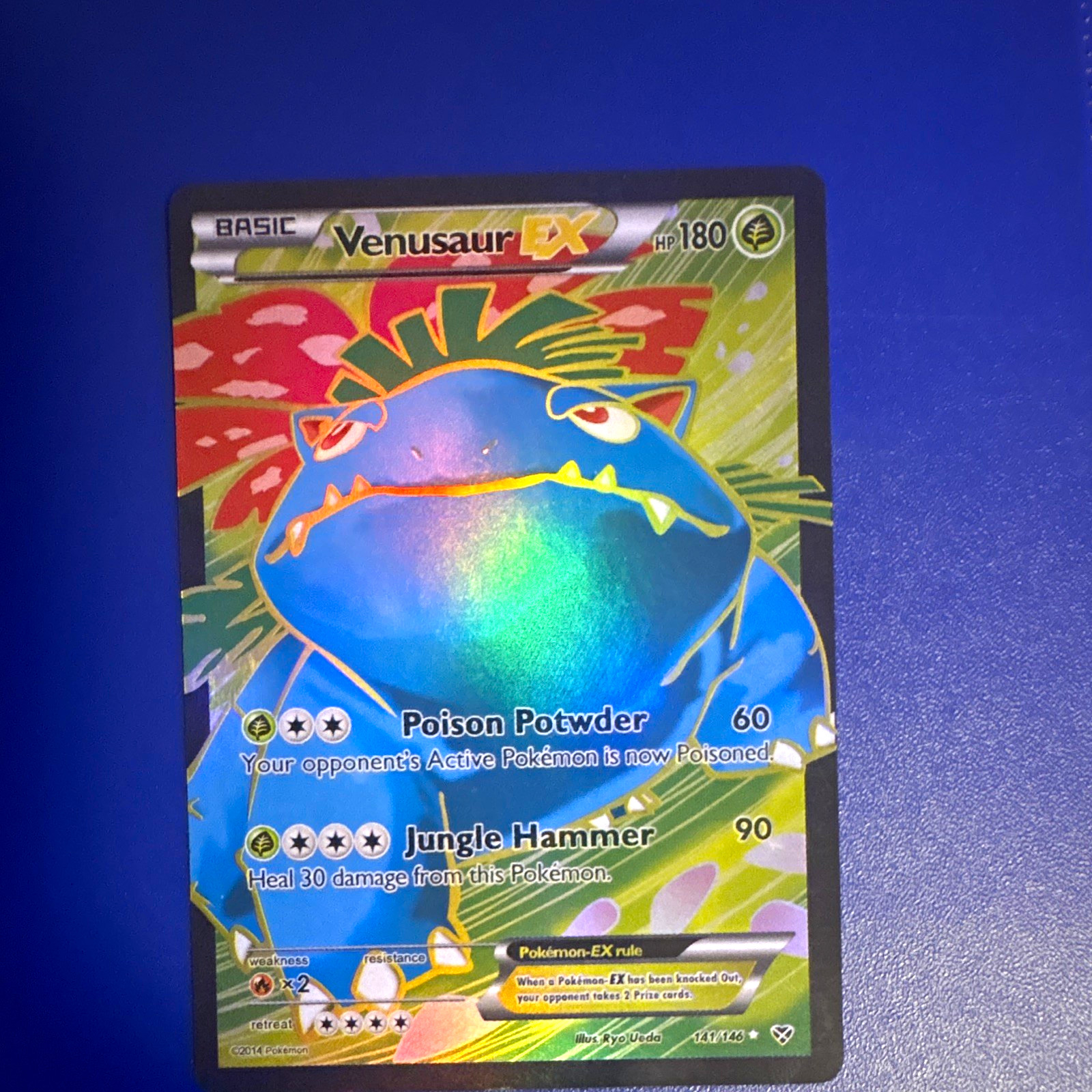 Venusaur EX 141/146 XY Ultra Rare Full Art Holo 180 HP English