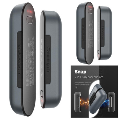 MagTwins Elektrischer Handwärmer 4 Heizstufen 2er-Pack USB Powerbank