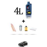 Hoffcar Servicekit 4 Filter Und 4L ÖL FüR Fiat Punto Evo 1.3 D Multijet 70Kw