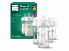 Philips Avent Natural Glass Baby Bottles 8 Ounce 4 PACK