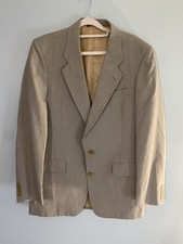 Vintage Classic Timeless 80s Christian Dior Monsieur Tan Blazer 2 Button Plaid