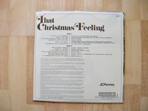 That Christmas Feeling JC Penny Columbia Percy Faith / Mathis 1973 SEALED - Picture 2 of 2