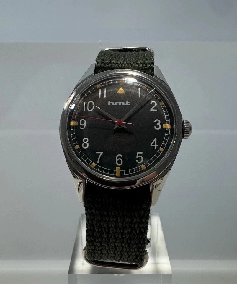hmt Herren Uhr Fliegeruhr Militäruhr mechanisch Handaufzug Armbanduhr Vintage - Bild 4 von 4