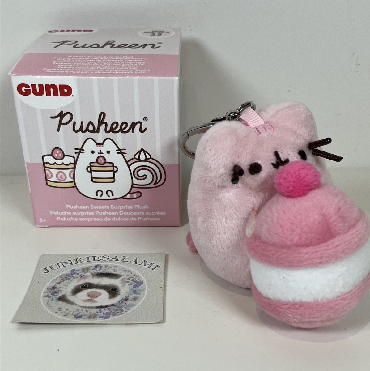 GUND Pusheen Sweet Series 23 Blind Box Plush Keychain Rare Cherry Macaron  New
