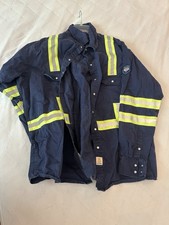 Bocomal FR CAT 2 High-Visibility Reflective Work Jacket, Navy Blue/Yellow