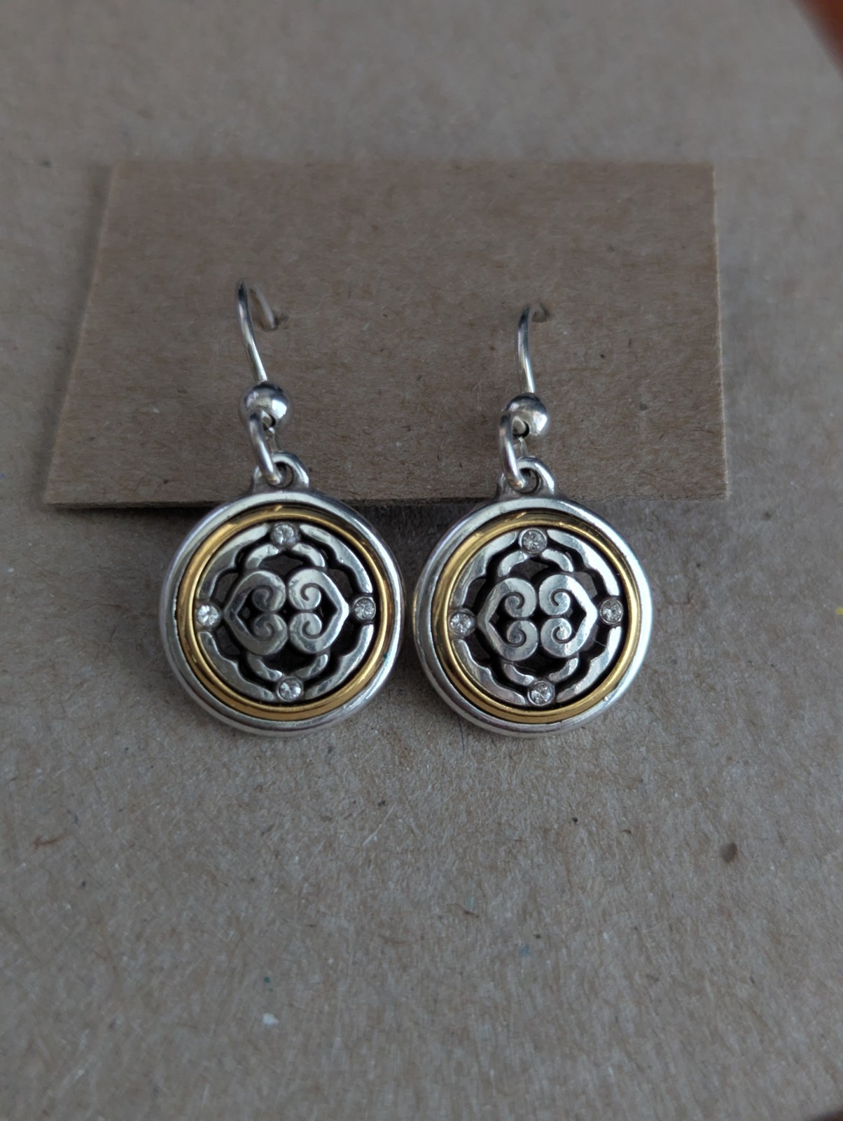 Silver Tone Dangle circle Earrings - image 4