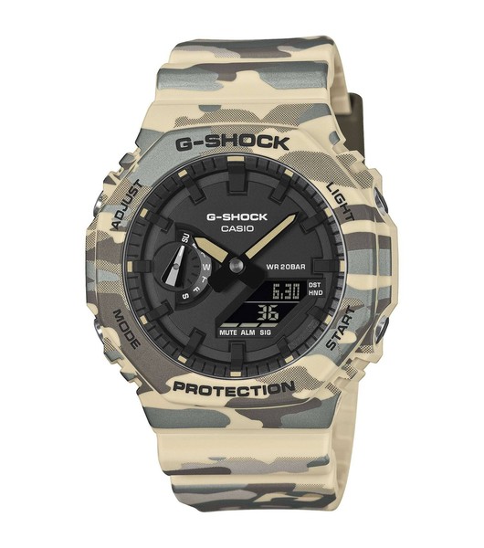 Casio G-SHOCK Herrenuhr Licht Camouflage Beige GA-2100CM-5AER-image