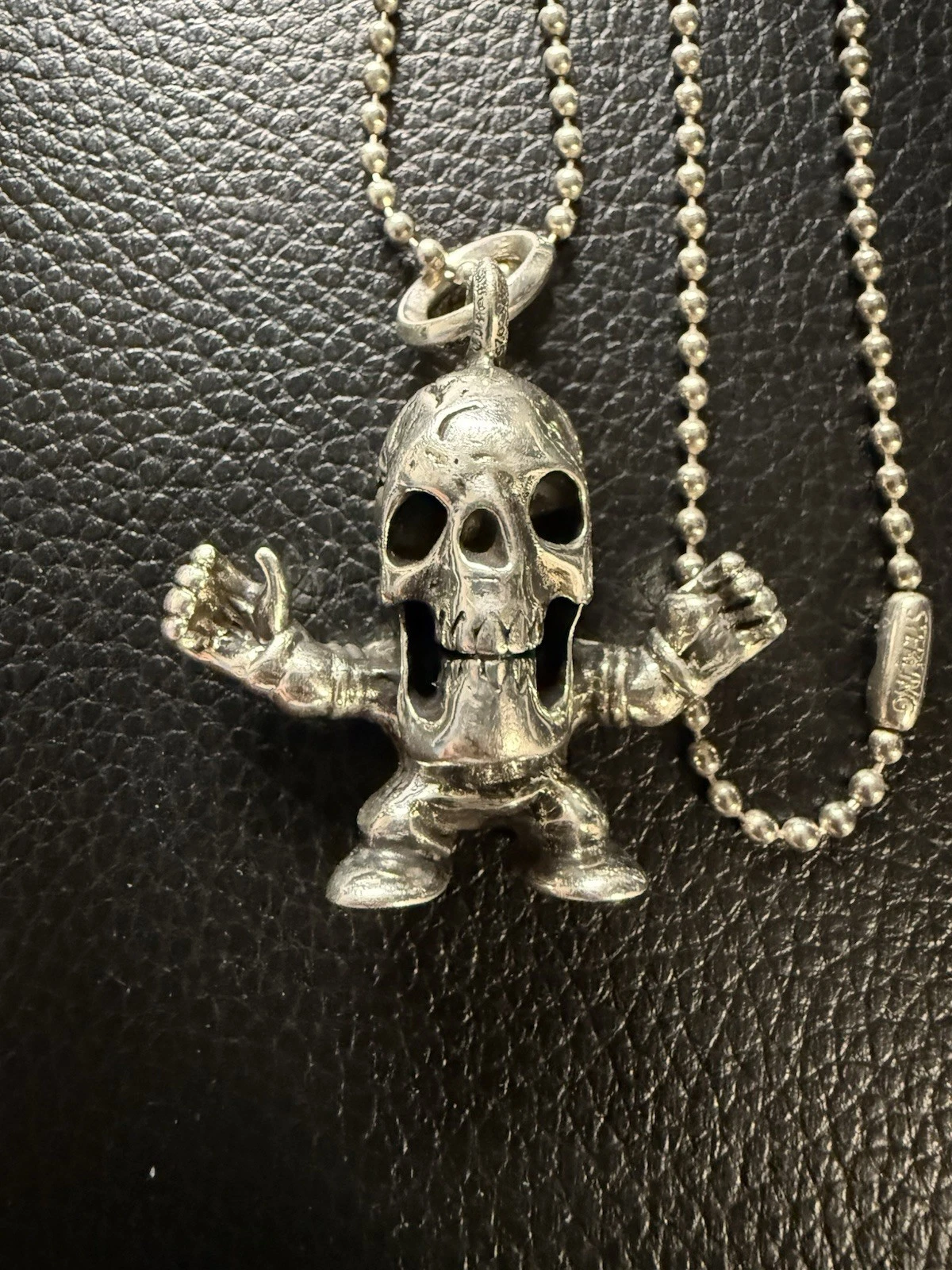 CHROME HEARTS collana con ciondolo big foti stile cuori cromati