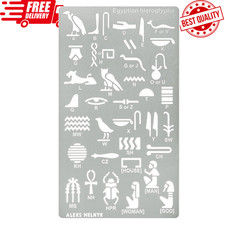 No.456 Metal Stencil, Egyptian Hieroglyphs, Ancient Egyptian Glyphs Alphabet,...