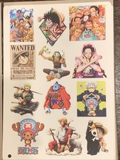 One Piece Anime Vinyl Stickers for Laptop,Guitar, Kids, Notebook, Electronics...