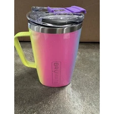 Brumate Toddy Tumbler 16oz w/lid Glitter Rainbow Used Excellent Cond