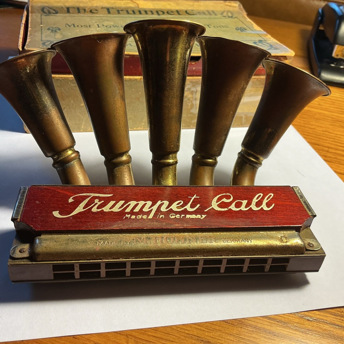 Extremely Rare M. Hohner The Trumpet Call 220 Harmonica In