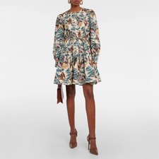 Ulla Johnson Karina Cotton Poplin Minidress In Multicoloured Size 8