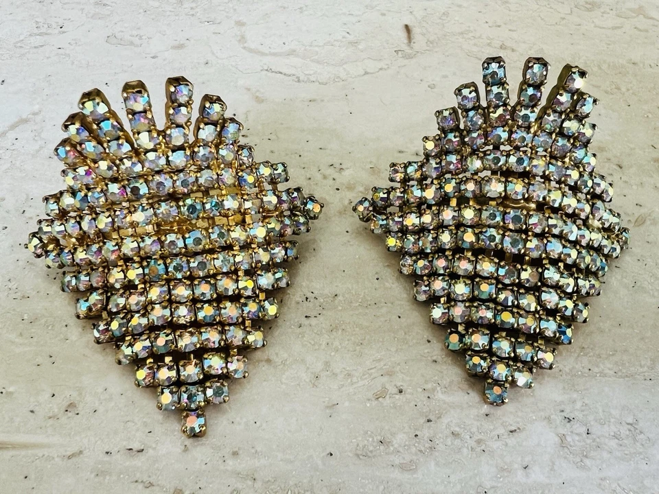 Clips para zapatos cascada de diamantes de imitación AB de colección de los años 50 - Brillante glamour nupcial aleta Foto 3 de 4