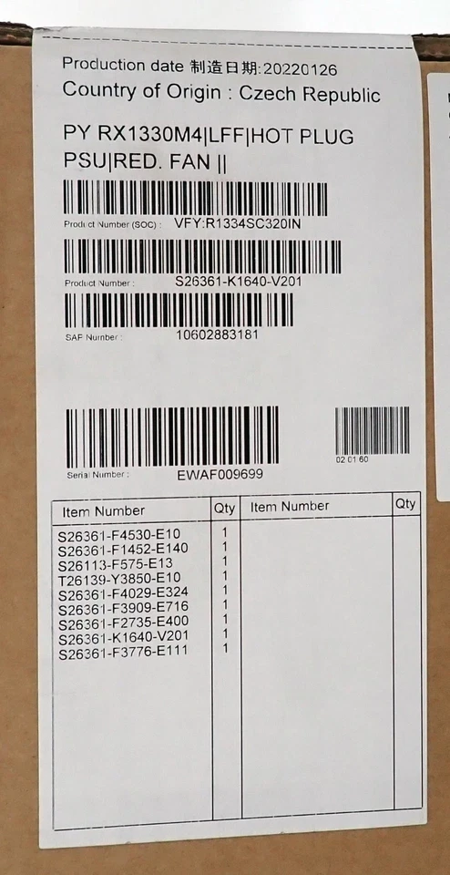 NEW Fujitsu Primergy RX1330 M4 4-Core E-2224 16GB RAM 4x 3.5" Bay 1U Rack Server - Image 3 of 4