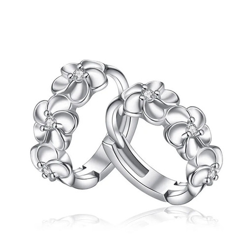 Neu 925 Sterling Silber Ohrringe kleine Blume runde Ohrringe weiblicher Anhänger - Bild 26 von 27