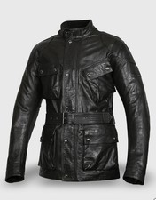 belstaff Panther 1966 Leather Jacket UK40 IT50 Large Black RRP £1345 Trialmaster