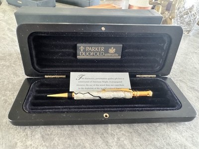 Parker Duofold Centennial Pearl Black Druckbleistift Ahornholz Box.
