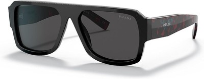 Prada PR 22YS 1AB5S0 Black Plastic Sunglasses Grey Lens