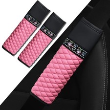 2PCS Car Seat Belt Cover, Breathable Shoulder Pads Protect Your Neck Pink