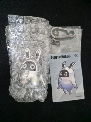 Zen Zero Bonp Keychain Figure Platinum Silver Collectible Strap New