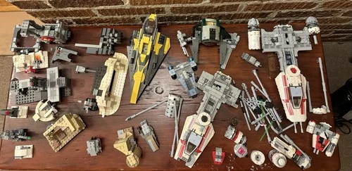Lego Star Wars Ship Lot + parts Incomplete read description