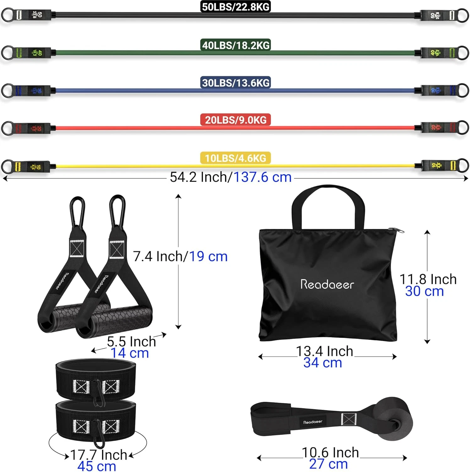 Resistance Bands Exercise Bands Working Out Work Out Bands Handles Men Women Gym