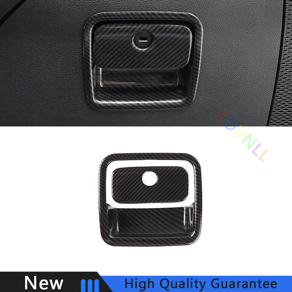 For Jeep Wrangler JL 18-2020 Carbon Fiber Co-Pilot Storage Box Handle Bowl Trim