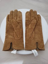 Vtg isotoner gloves M" brown genuine leather