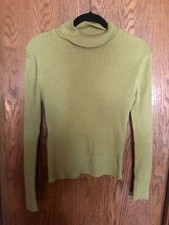 Vintage Light green turtleneck sweater womens large