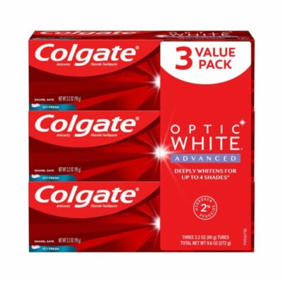 Colgate Optic White Advanced Teeth Whitening Toothpaste, 2% Hydrogen - 3.2 Ounce