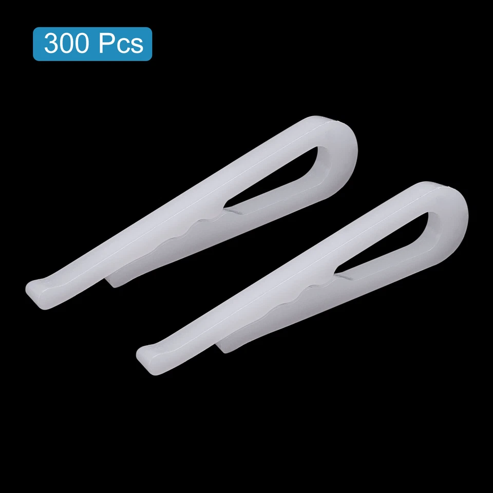 300Stk Haltbar Plastik Krokodilklammern 1.5"Weiß U Form Shirt Clip Wäscheklammer - Bild 3 von 4