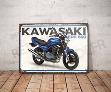 Plaque métal vintage Kawasaki