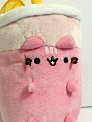 Pusheen Pink Lemonade Sip Plush by Gund Claire’s Exclusive Rose Stuffed Toy - Picture 2 of 7