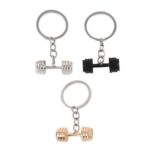 3 Pcs Fitness Dumbbell Keychain Ring Gifts for Weightlifting - Picture 3 of 12