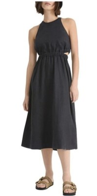 Witchery Cutout Halter Dress Black Linen - Size 10 | eBay Australia Witchery Cutout Halter Dress Black Linen - Size 10 | eBay Australia