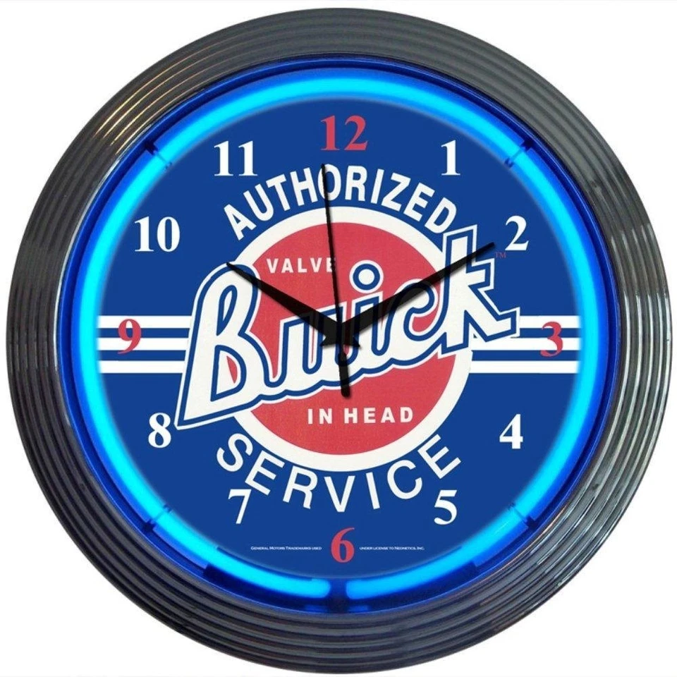NEONETICS GM Buick Service Neon Clock 15"x15"