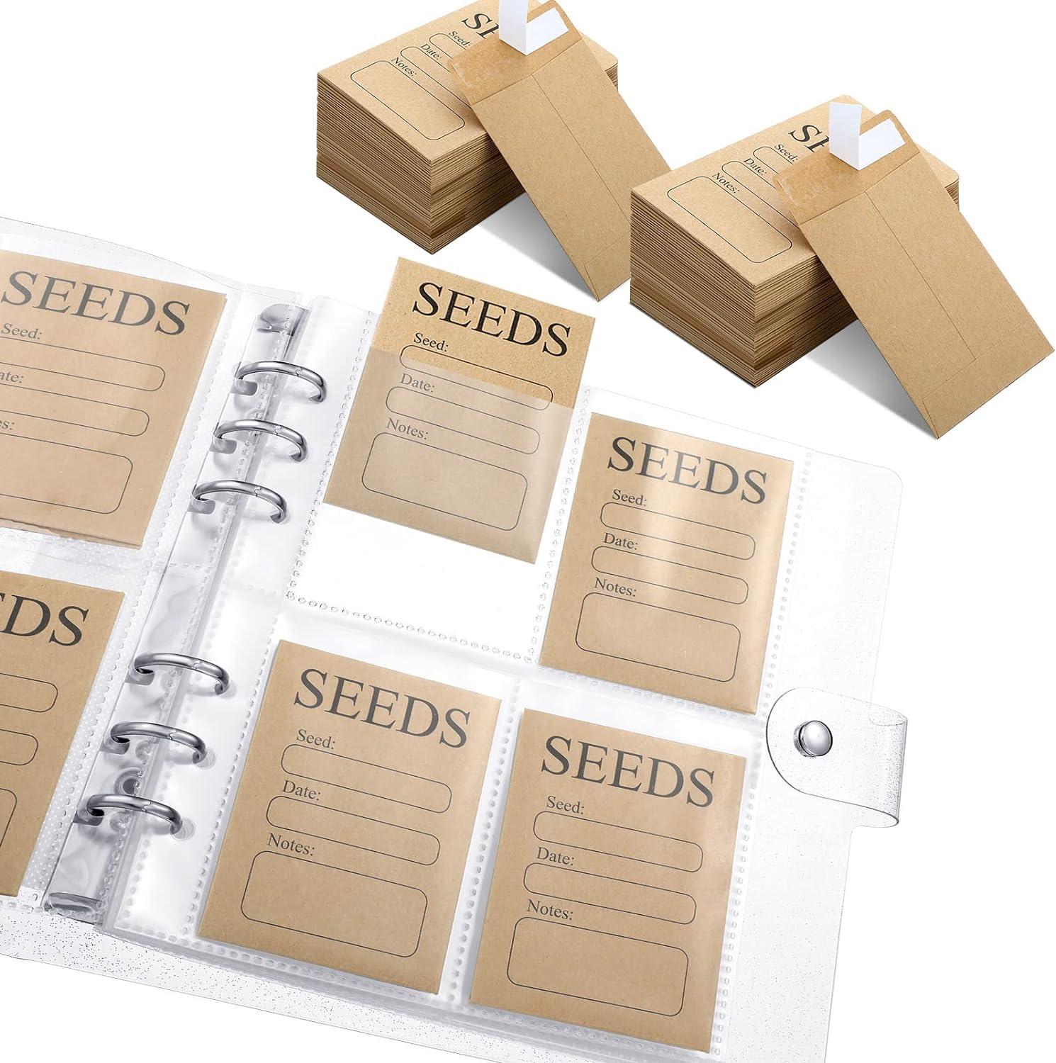 Seed Storage Organizers 80 Resealable Sealing Seed Envelopes Garden Seed Organiz