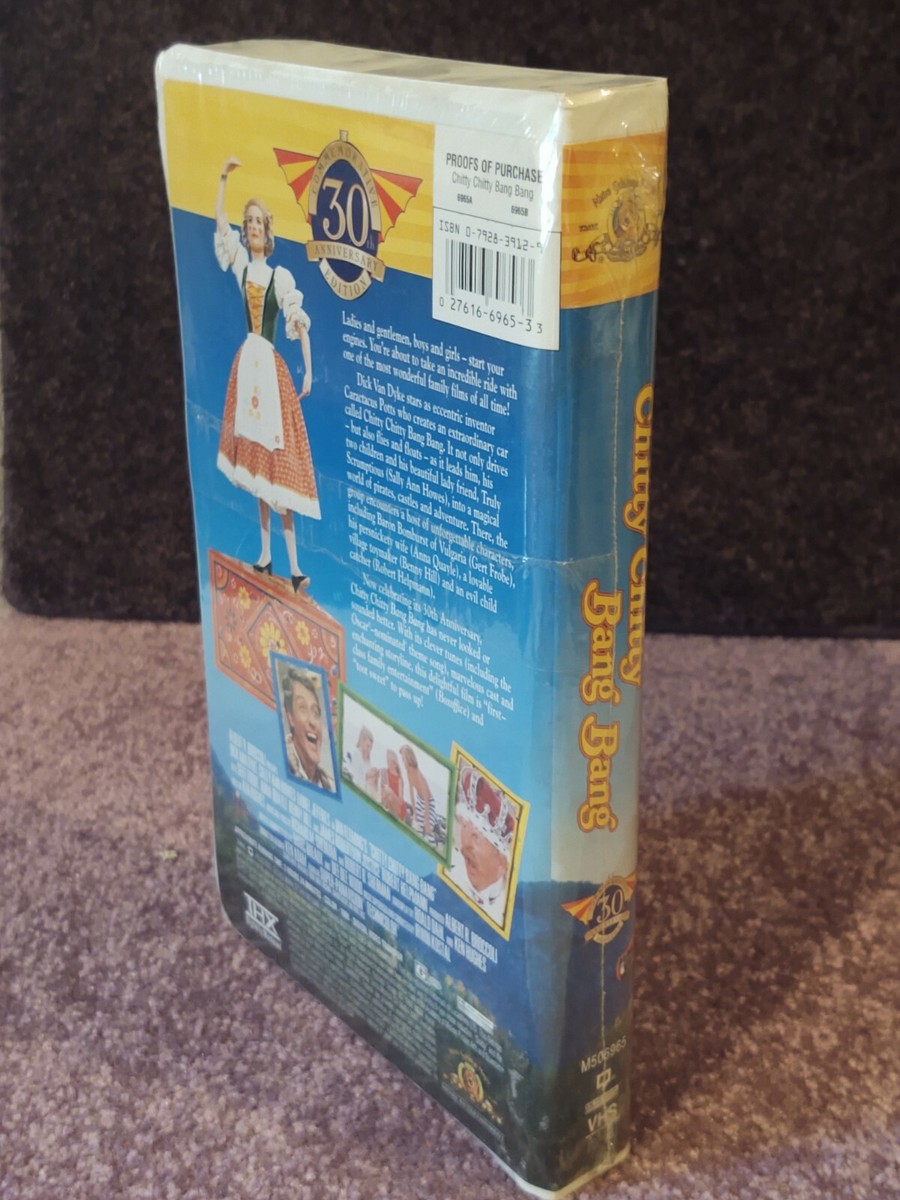 Chitty Chitty Bang Bang FACTORY SEALED with WATERMARK (VHS, 30th