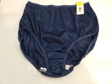 NOS Vintage Warner's Dark Blue Nylon Sheer Brief Style 59183 X Size 7