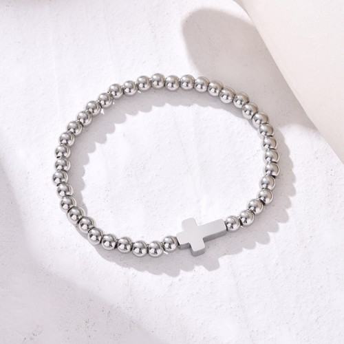 VNOX Women 14K Gold Beaded Charm Bracelets Stackable Cross Non Tarnish Jewelry - Picture 10 of 20