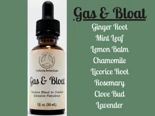 GAS & BLOAT Herbal Tincture Blend / Liquid Extract / Organic Apothecary Herbs