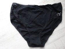 Damen Slip Schwarz Gr XXL Lingerie C&A Spitze Baumwolle