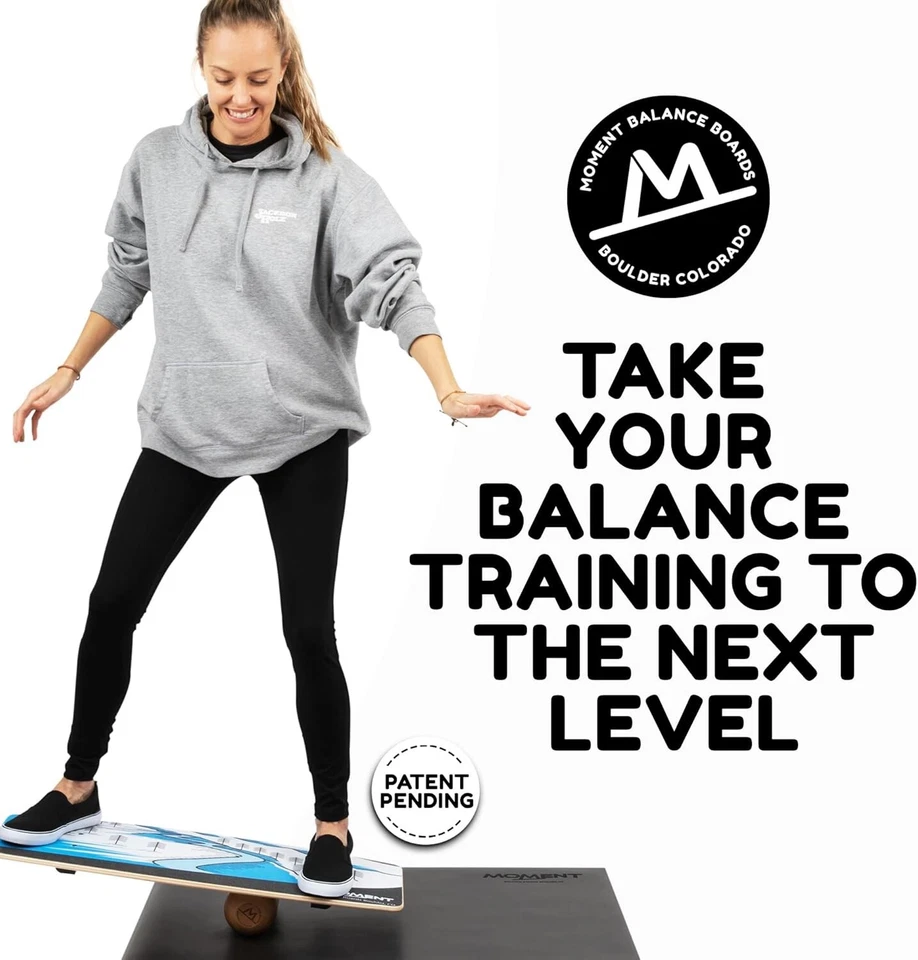 Moment Tablas de Equilibrio Entrenador Madera Tabla de Bamboleo Rodillo Rieles Duraderos 300LBS Foto 2 de 4