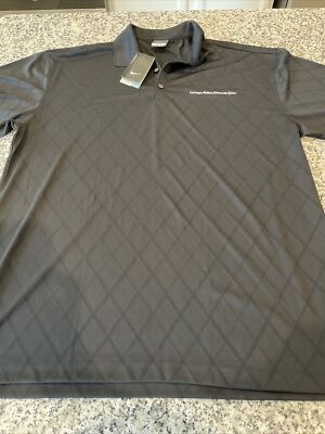 Black Nike Golf Carnegie Mellon University Qatar Polo Golf Shirt 2XL NWT New